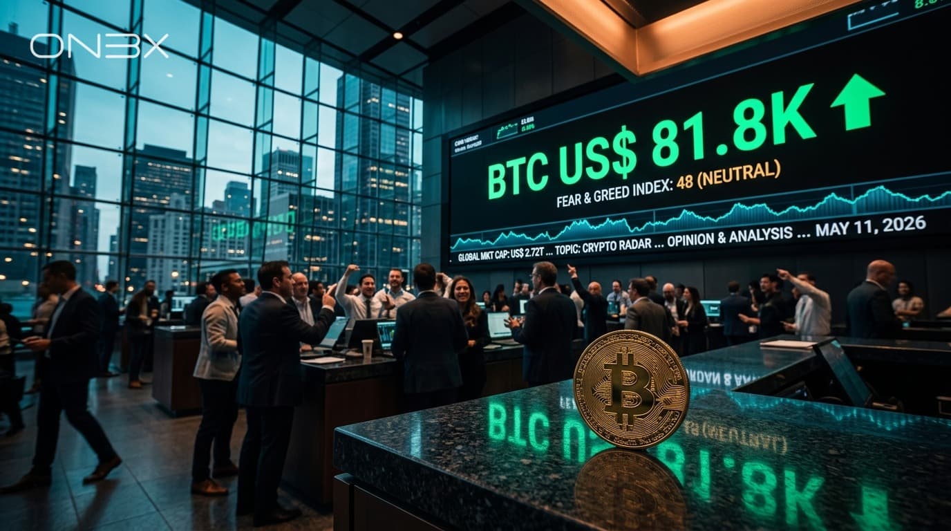 Radar Crypto — 11 de Maio de 2026: BTC Sobe para US$ 81.8K Radar Crypto — 11 de Maio de 2026: BTC Sobe para US$ 81.8K