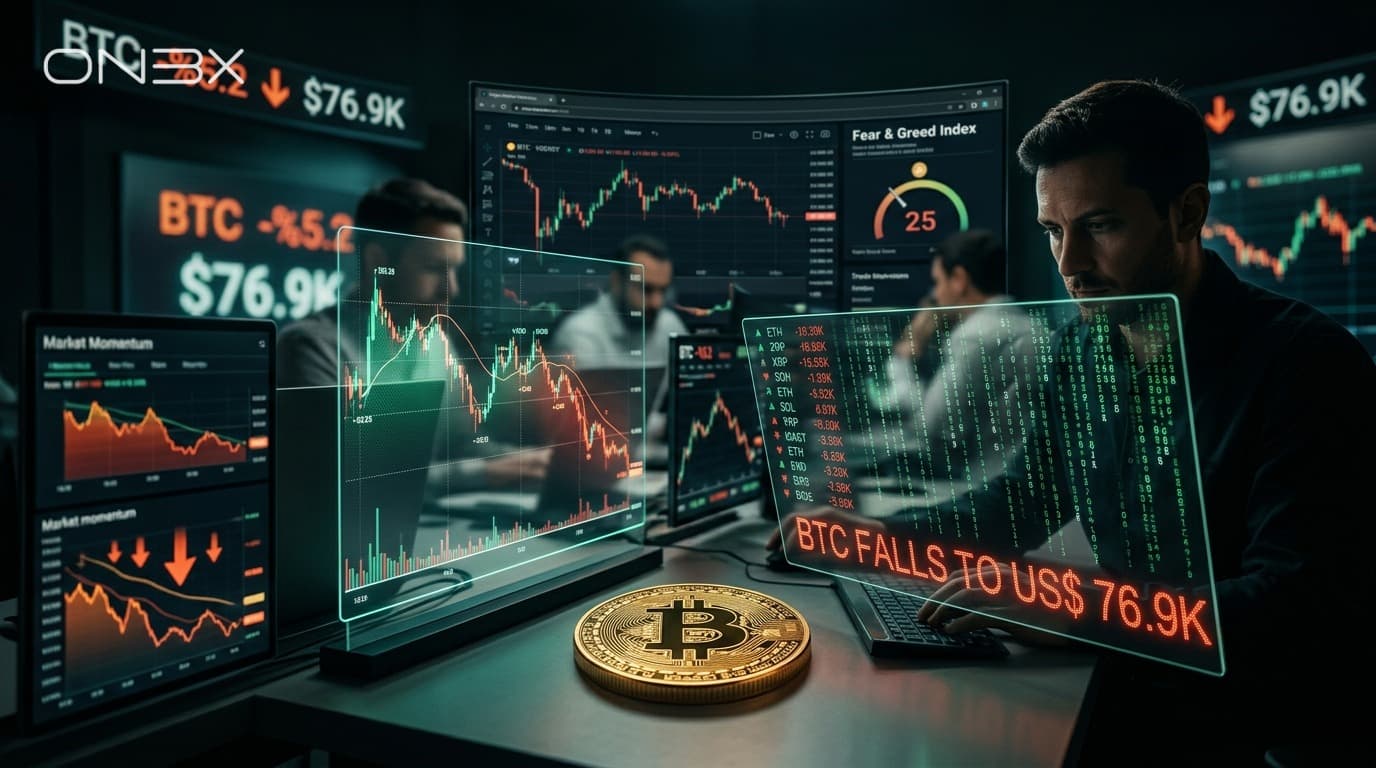 Radar Crypto — 19 de Maio de 2026: BTC Cai para US$ 76.9K Radar Crypto — 19 de Maio de 2026: BTC Cai para US$ 76.9K